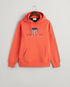 Gant Reg Archive Shield Hoodie Orange